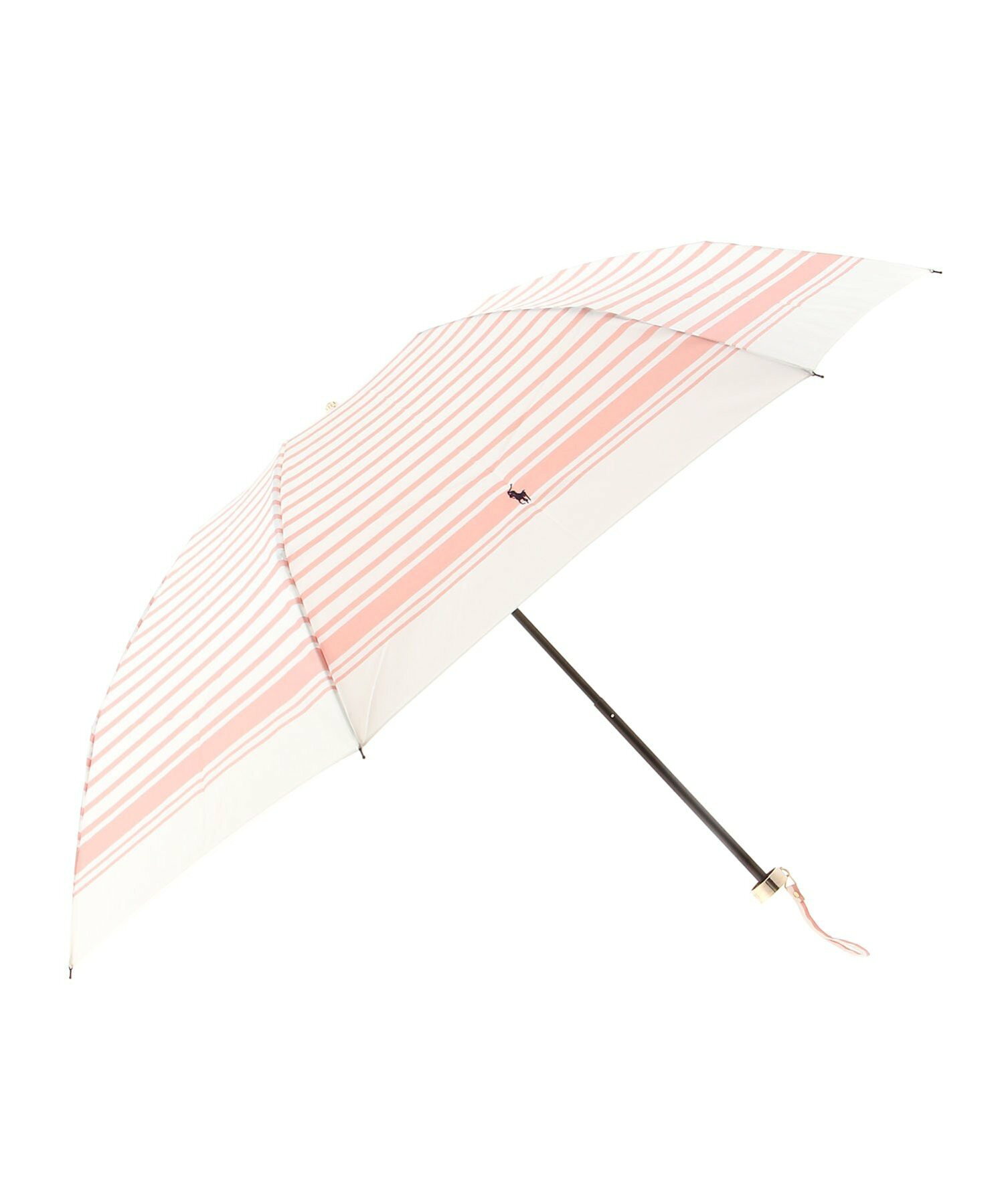 POLO RALPH LAUREN (ポロ ラルフローレン) 雨傘 折りたたみ傘 レディース ボーダー ポロポニー 日本製